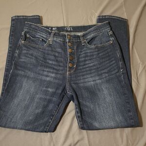 a.n.a High-Rise Skinny Jeans Button Fly Dark Wash Women’s Size 12 Stretch Denim